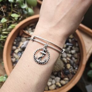 Alex & Ani Silver Nautical Anchor Bracelet